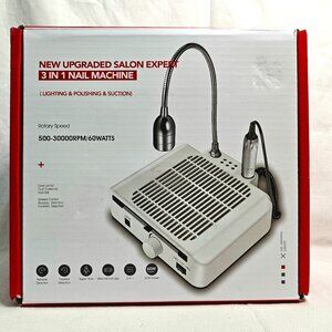 Upgraded Salon Expert 3 in 1 Nail Machine w/ Lamp- Dust Collector- Nail Drill